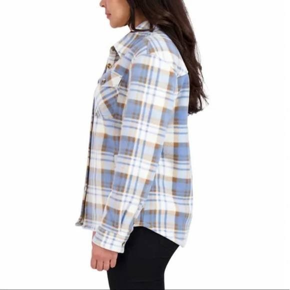 BLUE Sage Ladies' Plush Shirt Jacket - Picture 4 of 7